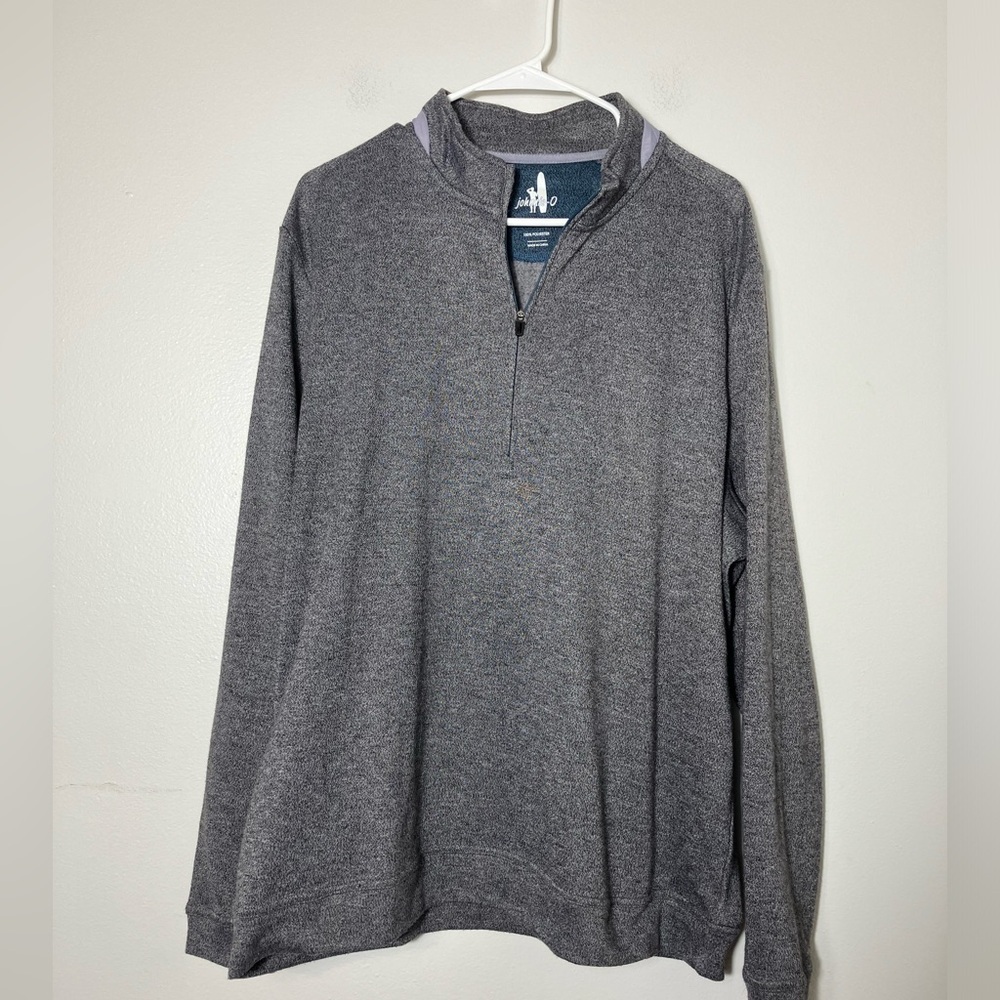 Johnnie O 1/4 Zip‎ Pullover Sweater Men’s Sz XL Gray Casual Comfort